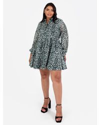 Lovedrobe - Damask Print Smock Mini Shirt Dress - Lyst