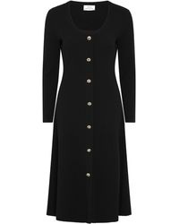 Gina Bacconi - Cher Button Front Knit Midi Dress - Lyst