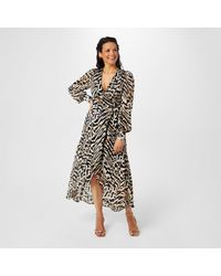 Biba - Printed Wrap Dress - Lyst