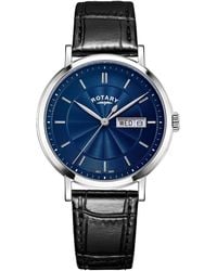 Rotary - Heritage Ss Leather Strap Watch - Lyst