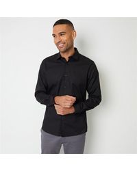 Threadbare - Cotton Long Sleeve Shirt With Stretch - Lyst