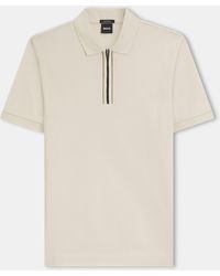 BOSS - H-Paras 65 Polo Quarter Zip Shirt - Lyst