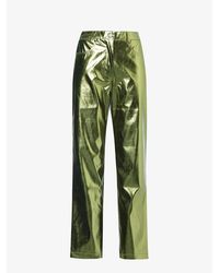 Amy Lynn - Lupe Mtl Trainer Straight Leg Trousers - Lyst