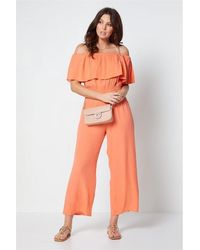 Be You - Crinkle Bardot Jumpsuit - Lyst