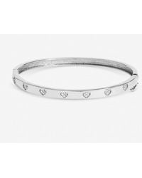 Jon Richard - Plated And Crystal Heart Bangle - Lyst