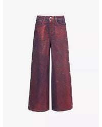 Amy Lynn - Wren Foil Trainer Wide Leg Trousers - Lyst