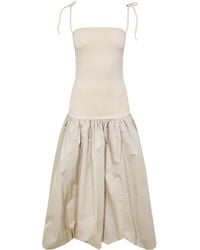 Amy Lynn - Amy Lynn Alexa Shoulder Tie Ultra Mini Peplum Dress - Lyst
