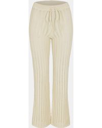 Noisy May - Knitted Flared Trousers - Lyst