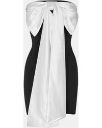 AX Paris - Contrast Bow Detail Strapless Bodycon Mini Dress - Lyst