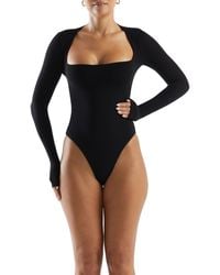 Naked Wardrobe - Square Neck Sculpt Bodysuit - Lyst