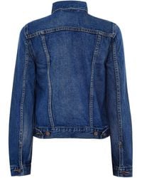 Levi's - Ex-Boyfriend Trucker Cotton Long Sleeve Point Collar Denim Jacket - Lyst