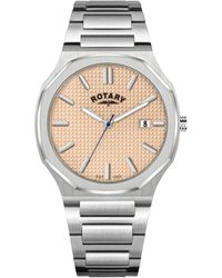 Rotary - Heritage Octagonal Ss Bracelet Watch - Lyst
