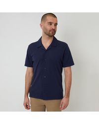 Threadbare - Cotton Pique Revere Collar Short Sleeve Shirt - Lyst