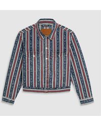 Levi's - Levi's Vertical Stripe Patterned Denim Jacket - Lyst