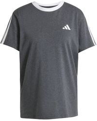 adidas - Essentials 3 Stripe T-Shirt - Lyst