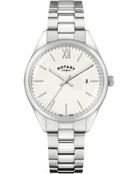 Rotary - Heritage Dial Ss Bracelet Watch - Lyst