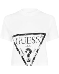 Guess - Cropped T-shirt - Lyst