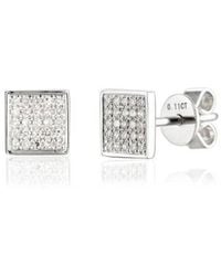 Mason Knight Yager - 925 Sterling Square Stone Stud - Lyst