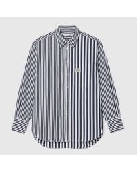 Lacoste - X Bandier Striped Cotton Poplin Shirt - Lyst