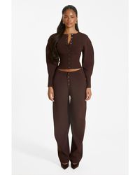 Mars the Label - Long-Sleeve Ribbed Knit Cardigan - Lyst