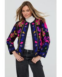 Raffya - Halen Quilted Embroidered Jacket - Lyst