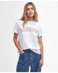 Barbour - Ella Logo T-shirt - Lyst