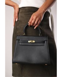 Where's That From - Wheres Top Handle Satchel Mini Tote Bag With Turn-Lock - Lyst