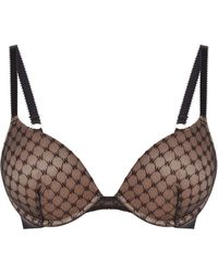 Wolford - Sheer Logo Push-Up Demi Bra - Lyst