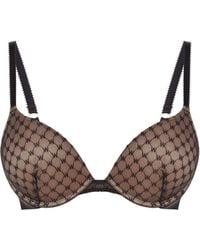 Wolford - Sheer Logo Push-Up Demi Bra - Lyst