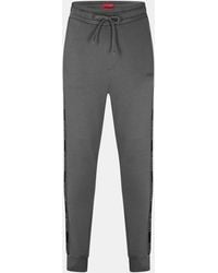 HUGO - Bodywear Liam Closed Hem Soft Fleece Joggers With Elasticated Cuffs - Lyst