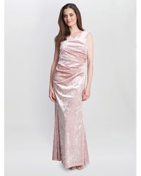 Gina Bacconi - Talia Crushed Velvet Maxi Dress - Lyst