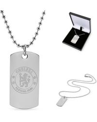 Team - Officially Licensed Stainless Steel Dog Tag And Ball Chain - Lyst