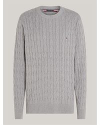 Tommy Hilfiger - Classic Cotton Cable Crew Neck - Lyst