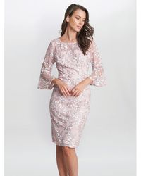 Gina Bacconi - Tanya Embroidered Lace Dress - Lyst