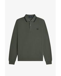Fred Perry - Long Sleeve Twin Tipped Polo Shirt - Lyst