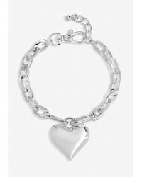 Mood - Plated Polished Heart Bracelet - Lyst