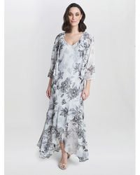 Gina Bacconi - Mandy Midi Printed Dress And Jacket - Lyst