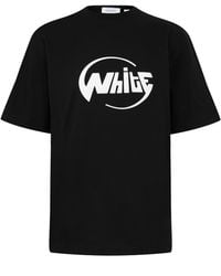 Off-White c/o Virgil Abloh - Globe Logo Cotton Short-Sleeve Slim-Fit T-Shirt - Lyst