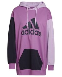 adidas - Essentials Colorblock Logo Oversized Hoodie Hoody - Lyst