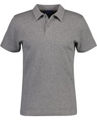 GANT - Waffle Texture Piqué Polo Shirt - Lyst