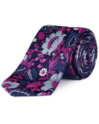 Haines and Bonner - Silk Floral Tie - Lyst