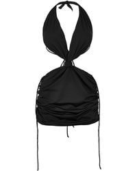 Mars the Label - Jannah Mini Ruched Halter Neck Dress - Lyst