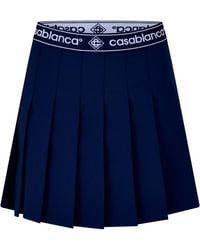 CASABLANCA - Pleated High-Waisted Mini Skirt - Lyst