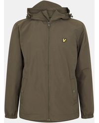 Lyle & Scott - Zip Through Cotton Wind Resistant Long Sleeve Hooded Rain Anorak - Lyst