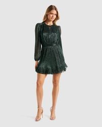 Forever New - Goldie Long Sleeve Plisse Mini Dress - Lyst