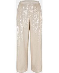 BOSS - C Tallets Sequinned Wide Leg Trousers - Lyst