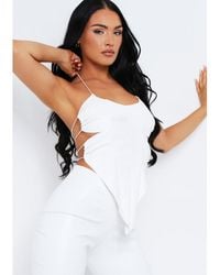 Missy Empire - Pu Halter Neck Pointed Hem Top - Lyst