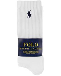 Ralph Lauren - Polo Three Pack Crew Socks - Lyst