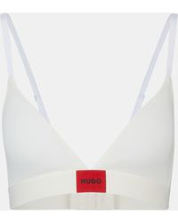 HUGO - Label Triangle Bralette - Lyst