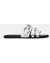 Balenciaga - Bal City Slide Flat Sandals - Lyst